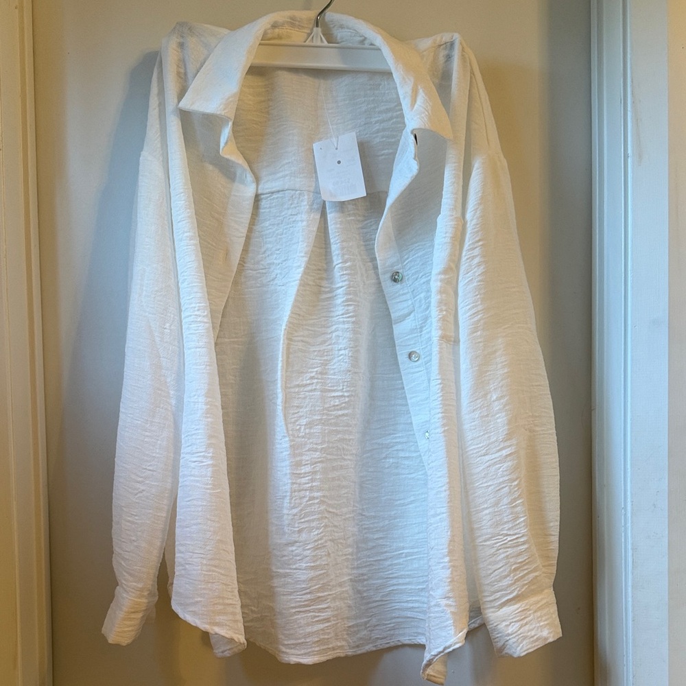 Monteau Cream Textured Blouse